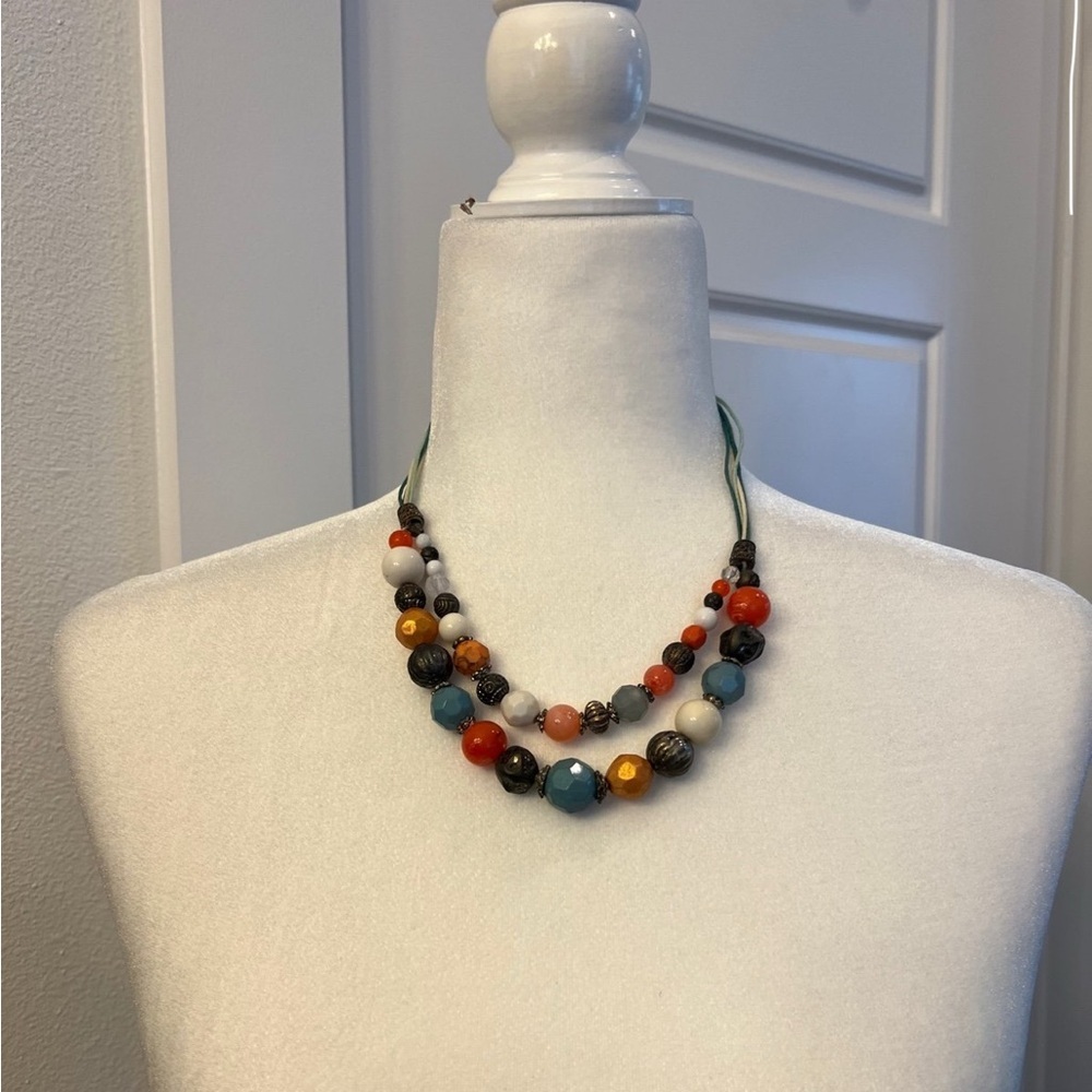 Multicolor 90s vintage Beaded Necklace